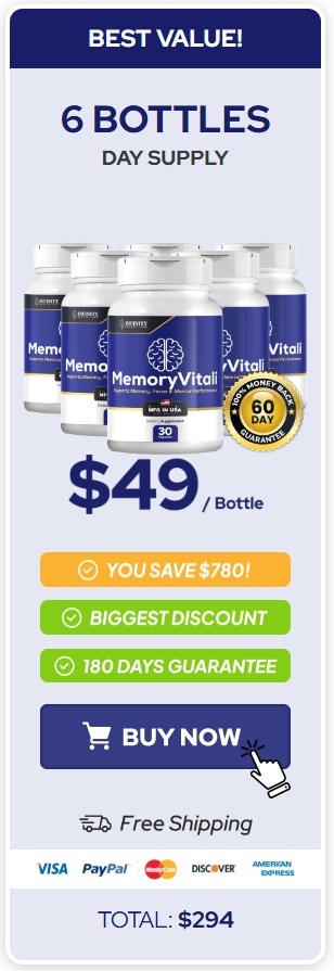 MemoryVitali 6 Bottle Price
